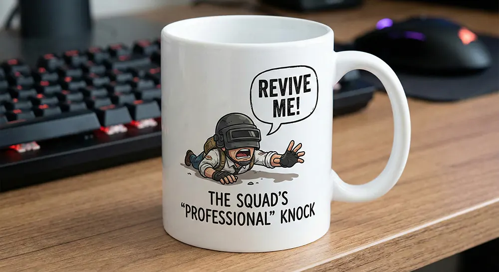 ۱۰ ایده خفن چاپ روی ماگ برای پابجیبازهای حرفهای 15 ماگ پابجی میم Help-Revive-Me